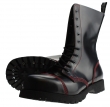 Abbildung Boots & Braces - 10 Loch schwarz mit roter Naht, Stiefel Rangers